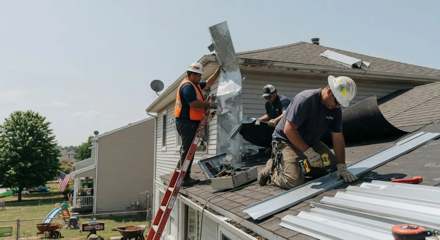 Storm Damage Metal Roof Repair in Medaryville, IN